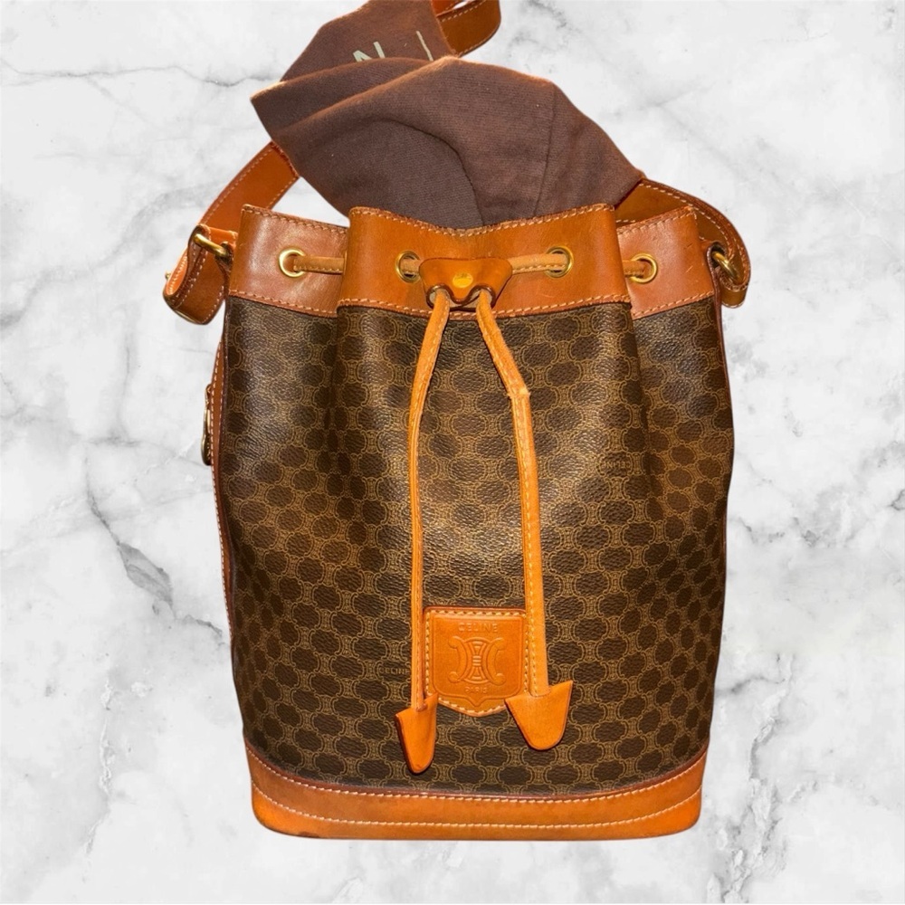 Celine Sac Seau Bucket Drawstring Bag with side pocket /With Dust Bag
